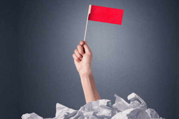 red flag in small business